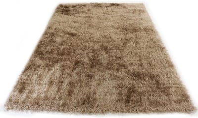 Hoogpolig Glanzend Vloerkleed Beige-120 x 170 cm