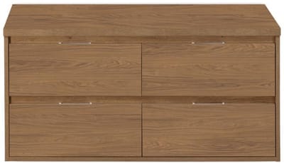 Porto Badmeubelset 120 cm - 4 Laden Honey - Wastafelbovenblad Honey