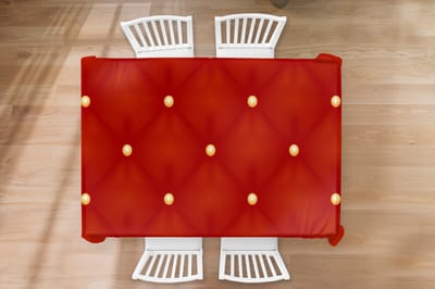 Kerst Tafelkleed - Kerstmis Decoratie - Tafellaken - Patronen - Kerst - Goud - Stippen - 200x130 cm - Kerstmis Versiering - Tafeldecoratie Kerstmis - Kerstdecoratie tafel - Tafelversiering