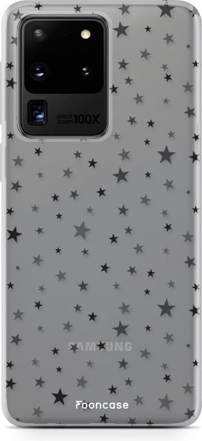 Fooncase Hoesje Geschikt voor Samsung Galaxy S20 Ultra - Shockproof Case - Back Cover / Soft Case - Stars / Sterretjes