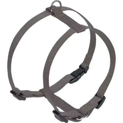Nobby Classic Harnas / Hondentuigje - Nylon - Grijs - Maat: S-M - Borstomtrek: 30 - 50 cm (GELIEVE ALVORENS BESTELLEN OPMETEN)