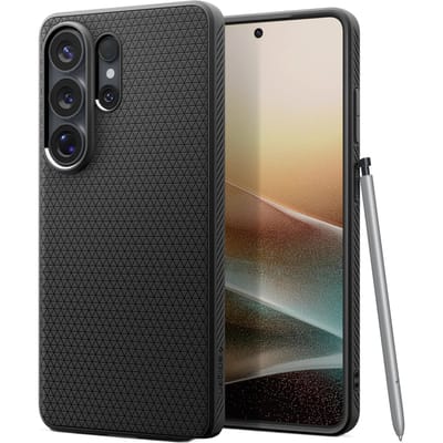 Spigen Hoesje Geschikt voor Samsung Galaxy S26 Ultra - Liquid Air MagFit - Compatibel met MagSafe - Back Cover Flexibel TPU - Matte Zwart