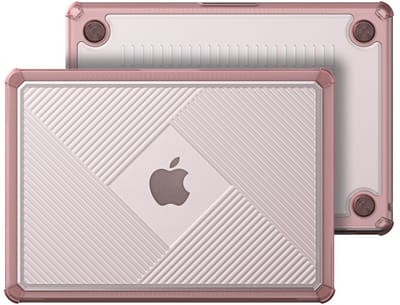 Dux Ducis Geschikt voor MacBook Pro 14 inch (2021-2026) Armor Pattern cover hoes - case - Roze