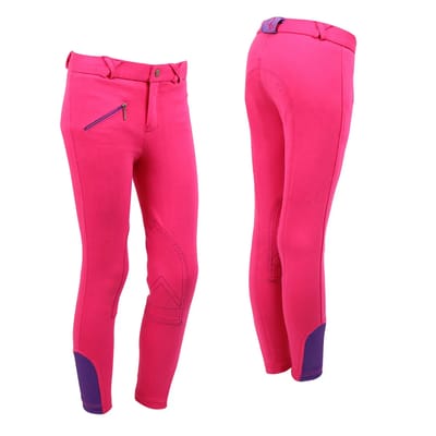 Qhp - Rijbroek Junior - Fuchsia - Maat 116