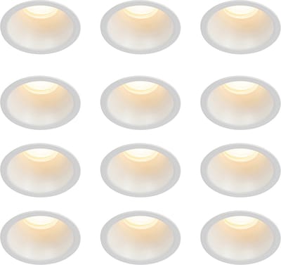 QAZQA dept - Moderne Inbouwspot - 12 stuks - Ø 6.5 cm - Wit - Woonkamer | Slaapkamer | Keuken