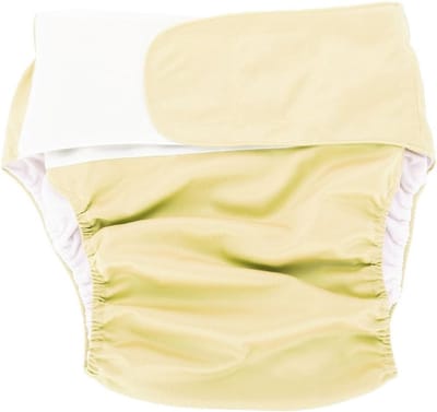 Verstelbare Grote Herbruikbare Volwassenen Luiers voor Vrouwen - Wasbare en Comfortabele Luiers in Blauw en Geel