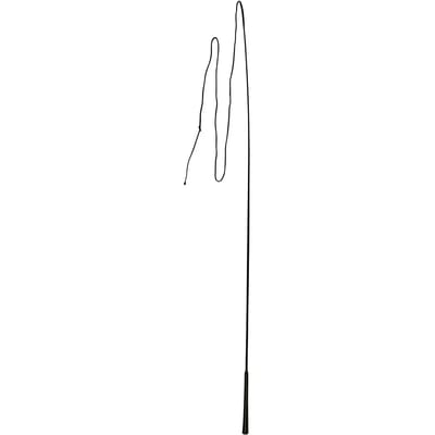 Longeerzweep 180 cm - Gevlochten Longeerzweep Paard - Longeerzweep Glasvezel - Grondwerkstick - Longeerzweep met Nylonbeveiliging - Niet Deelbaar - Zwart