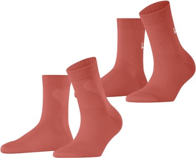 Esprit Heart & Love 2-Pack gedessineerd katoen sokken dames rood - maat 35-38