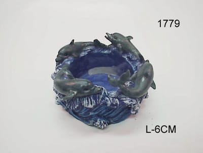 Waxinelichthouder Dolfijnen – Polystone – 8 cm – Sfeerverlichting