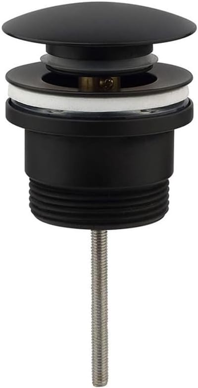 Aftapplug 1¼ inch zwart