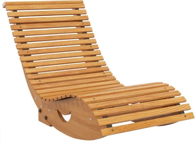 Killogood Buiten schommelstoel - hoge rugleuning - verstelbare basis - grenenhout - 130 x 60 x 60cm - lichtbruin