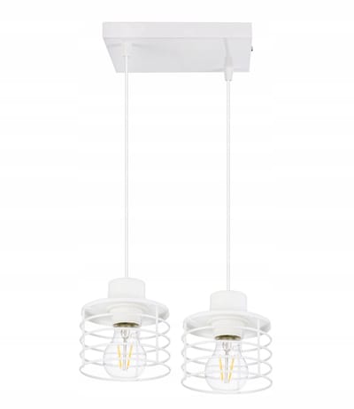 Hanglamp Loft Stijl Veer - E27 fitting, Max 60W, 2 lichtpunten