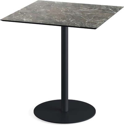 Urban Terrastafel Zwart Frame + Galaxy Marble HPL 70x70 cm - Essentials 130011577