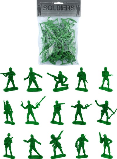 50x Speelgoed soldaatjes/soldaten figuren 3,5 - 7 cm - Speelfiguren en sets