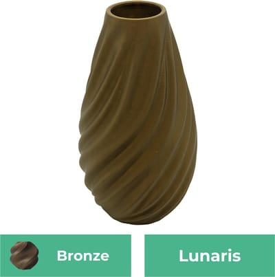 Lunaris moderne vaas – Decoratieve vaas - Brons - 3d geprinte vaas – geschikt voor droogbloemen - 20CM