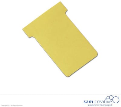 Sam Creative T-kaart Type 2 - Geel - 100 stuks - Planbord - Kaartplanner