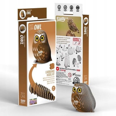 Eugy 3D Vogel Uil Knutselpakket - Creatieve Bouwpuzzel voor Kinderen