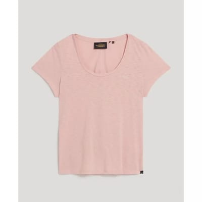 Superdry - Studios T-shirt met laag uitgesneden ronde hals - Dames - T-shirts