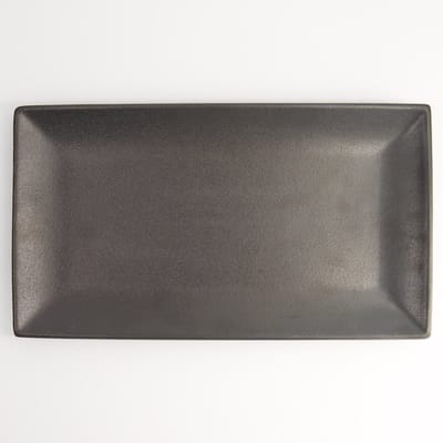 Tokyo Design Studio - Yuzu Black Rechthoekig Bord - Zwart - 34,3 x 19,4 x 2,4 cm