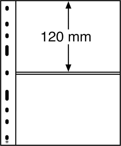 Kunststof hoezen 202 x 252 mm - 2-delig voor bankbiljetten en ansichtkaarten - pak van 10