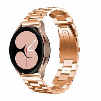 By Qubix - Geschikt voor Garmin bandje - 18mm - Geschikt voor Garmin Venu 4 - 41mm - Stalen schakelband - Rosé goud
