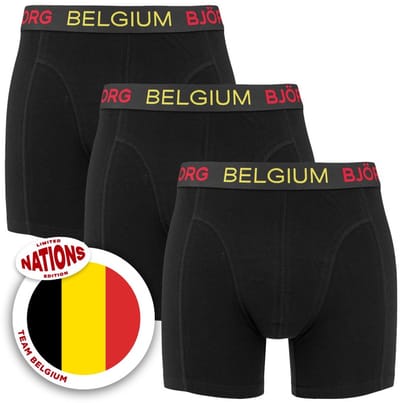 Björn Borg heren cotton stretch 3P boxers Belgium zwart