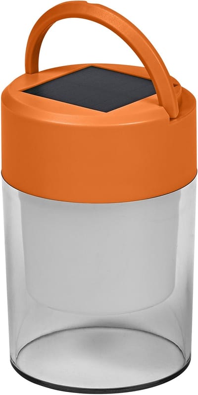 ENDURA Style Solar Table tafellamp, oranje, 3000 K, 20 lm, 170° stralingshoek, IP44, 3,7 V, levensduur 25000 uur, lithium-ionbatterij, 199 mm hoog