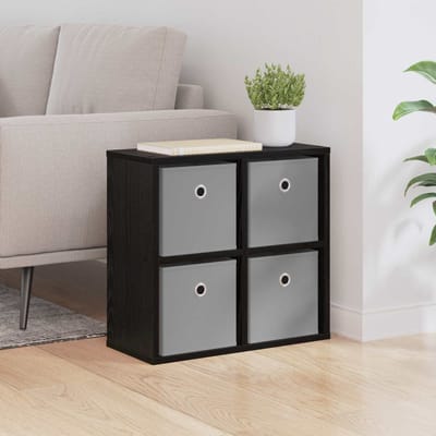 vidaXL - Dressoir - Zwart - Eiken - 49,5 - x - 22 - x - 47 - cm