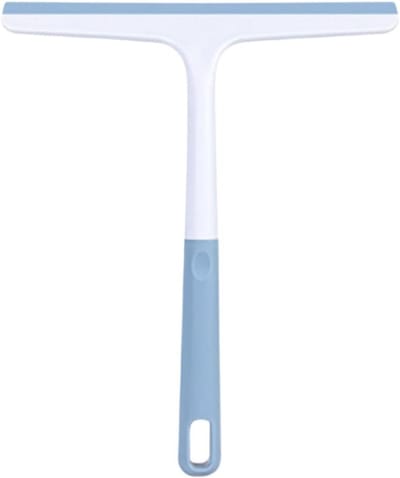Kunststof rakels - Zuigmond met handvat - Ramen reinigen - Verbrede rubberen strip - 22 cm breed - Blauw
