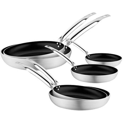 GGM Gastro (6 Stück) Bratpfannenset - Aluminium - 6-teilig Zilver