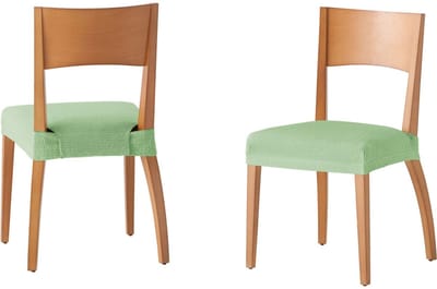 Set van 2 antislip stoelhoezen, gevoerde en verstelbare stoelhoezen, 100% gemaakt in Spanje, elastisch en zeer zacht