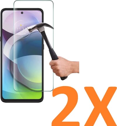 Screenprotector Glas - Tempered Glass Screen Protector Geschikt voor: Motorola Moto G51 - 2x