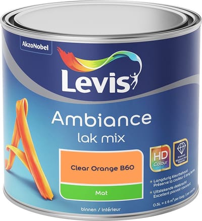 Levis - Ambiance Lak Mat Mix - Clear Orange B60 - Mengverf - 0,5 L