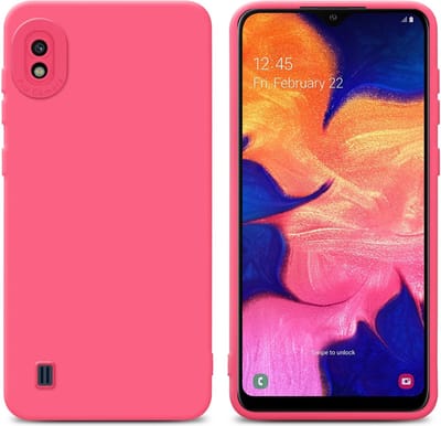 Cadorabo Hoesje geschikt voor Samsung Galaxy A10 in FLUID ROOD - Beschermhoes gemaakt van flexibel TPU silicone Cover Fluid Case