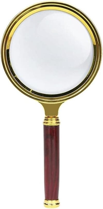 Vergrootglas met Houten Handvat - Leesloep Loupe - Objecten Inspecteren - Optische Glazen Lens - 90 mm Lens - Niet gespecificeerd