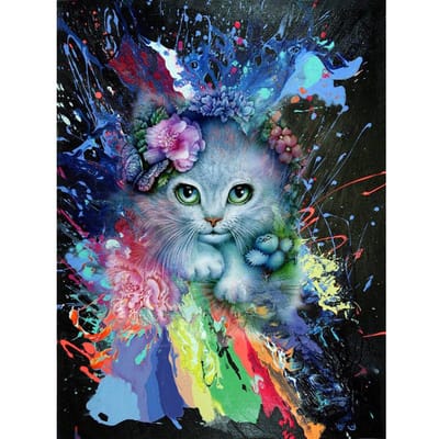 Diamant schilderij volledige boor kat diamant geborduurd cartoon strass schilderij handleiding kinderen cadeau 20X30CM