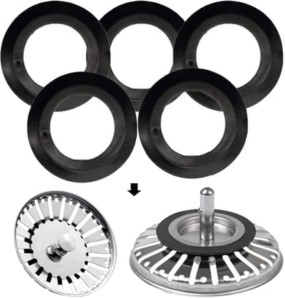 5x Universele Rubberen Afdichtingen voor Gootsteenpluggen - Lekvrije Vervangingsringen (78-83 mm)