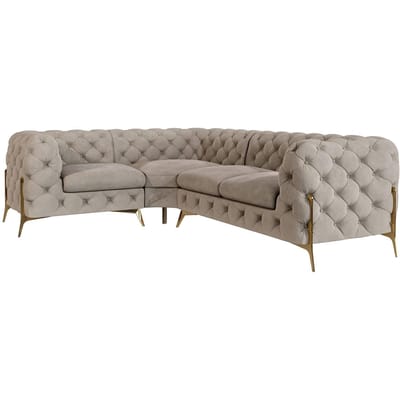 3-zitshoekbank Chelsea links velvet | Ropez