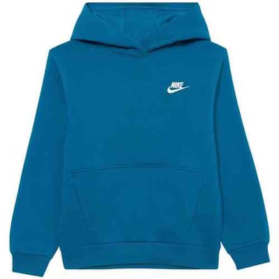 Nike Club Hoodies Kinder - Groen - Maat 128 - 137 CM - Katoen Fleece