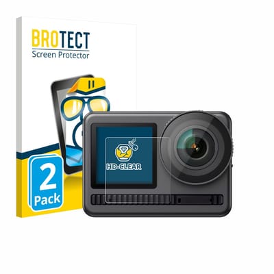 BROTECT - Screenprotector voor Akaso Brave 8 (Display voor) - Folie Beschermfolie transparant 2 Stuks
