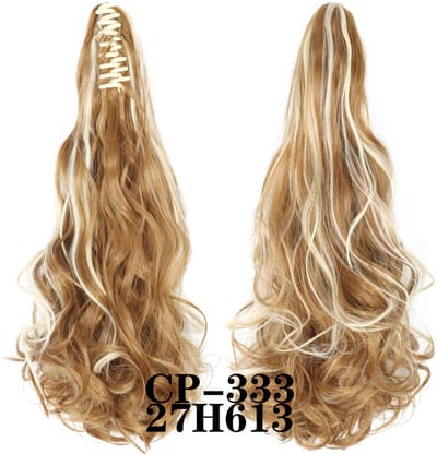 Ponytail mixed 27H613 (P006) Donkerblond en Lichtblond - 55cm - Paardenstaart - Haarverlenging - Extensions - Wavy - gemixt #27 #H613 - Haarstuk - 22'' - 22 inch