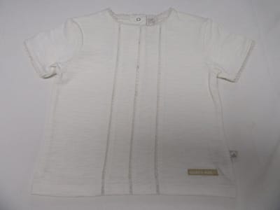 noukie's , meisje , t-shirt met korte mouw , creme , met fantasie , 80 - 18 maand