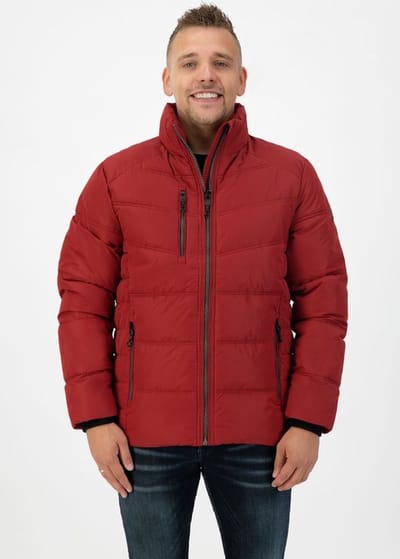 Kjelvik heren winterjas - winterjas padded gewatteerd - Igor - rood - maat S