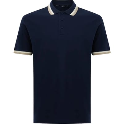 Piqué polo met contrasterende bies Mexx Toubkal