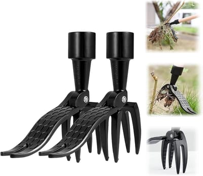 Onkruidverwijderaar Set - Staande Trekker - Onderhoud Tuin - Afneembaar Ontwerp - 2 Stuks - Zwart