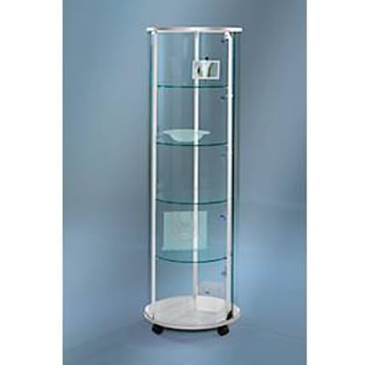 Staande vitrinekast Forum R55, rond, Ø 550 x H 1720 mm