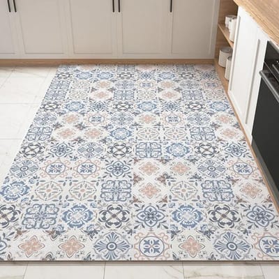 Tapis de Cuisine en PVC Imperméable Antidérapant Tapis de Sol Résistant à l'Huile Tapis de Décoration pour la Maison Tapis en Cuir Vinyle Tapis de Sol Alfombra Pvc Cocina 1pc 40x120cm