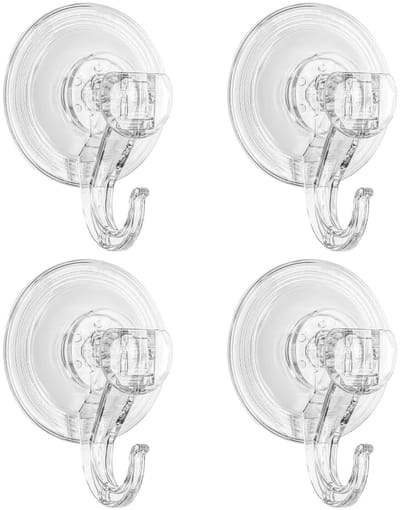 Dailygoods- Zuignaphaken 4 stuks - Herbruikbare Haken zonder Boren - Extra Sterke Zuignappen - Draagkracht 3 kg - Hoogwaardig PVC - Ideaal voor Gladde Oppervlakken - Vacuümhaak