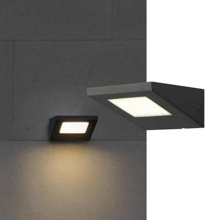 Waterdichte LED Wandlamp voor Buiten - IP44 Spot voor Tuin en Entree - 4000K Antraciet