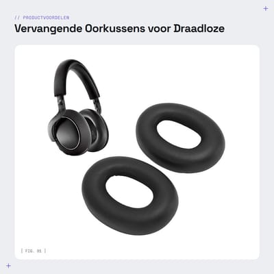 Dailygoods - Vervangende Oorkussens voor Draadloze Hoofdtelefoon van Proteïne Leer